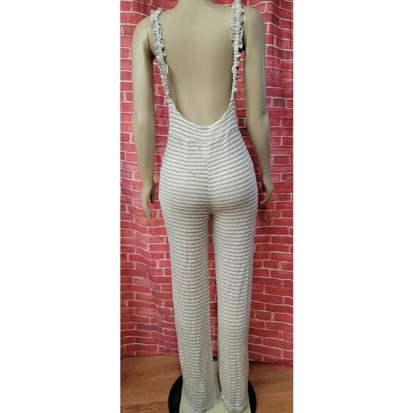 Ellejay swimwear Striped pants with ruffled straps Size S NWT #C6 - Picture 6 of 11